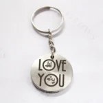 Love You Bebe Bapu Steel Keychain