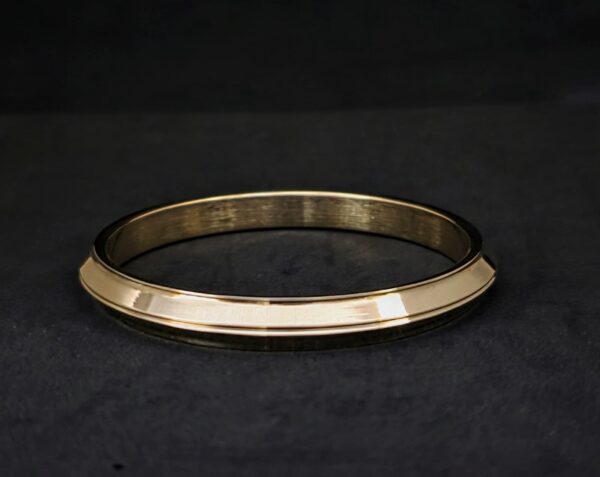 Handmade Brass Kada — Classic Groove Design | Custom Size Available