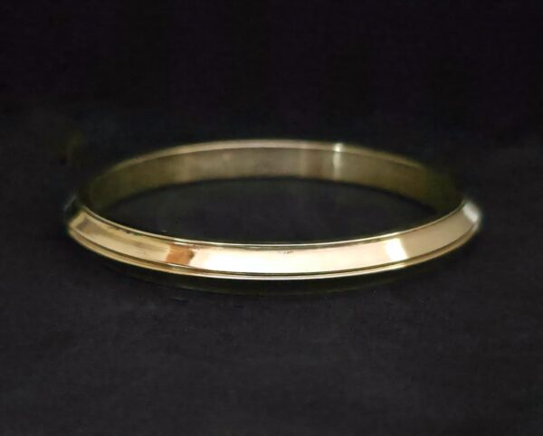 Handmade Brass Kada — Classic Groove Design | Custom Size Available